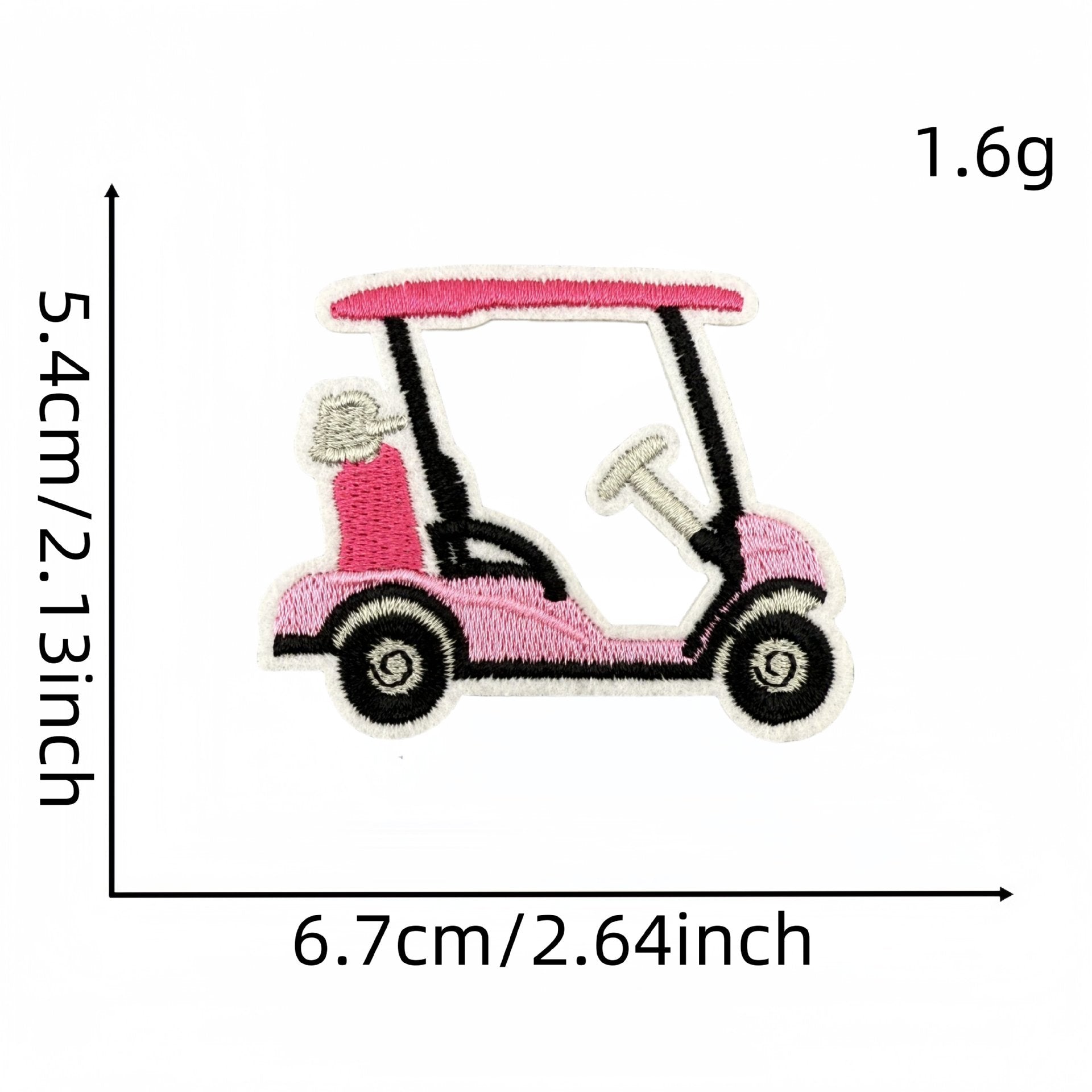 Wholesale Cartoon Sports Golf Pink Series Embroidery DIY Patches
