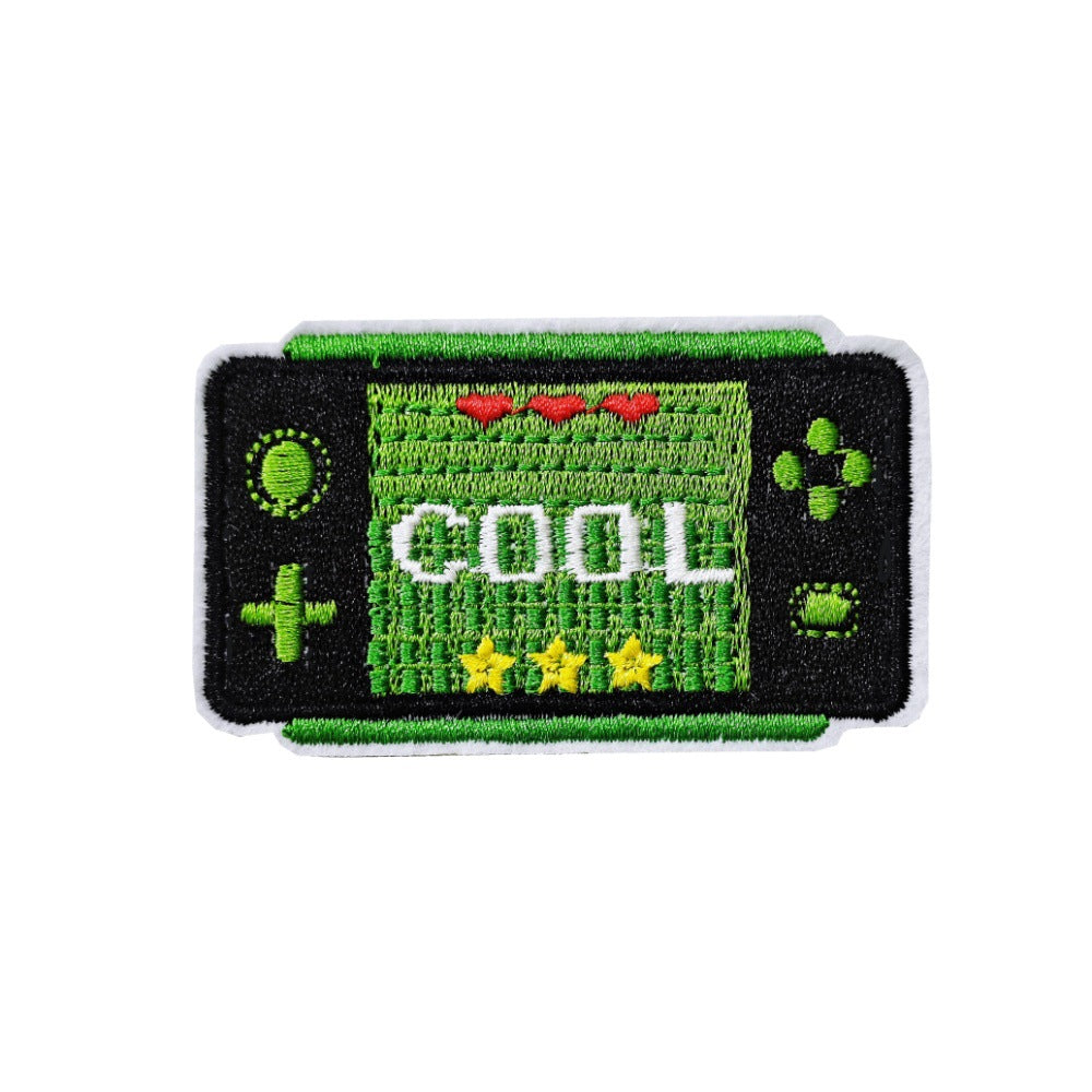 Wholesale Green cartoon game console embroidery DIY Patches