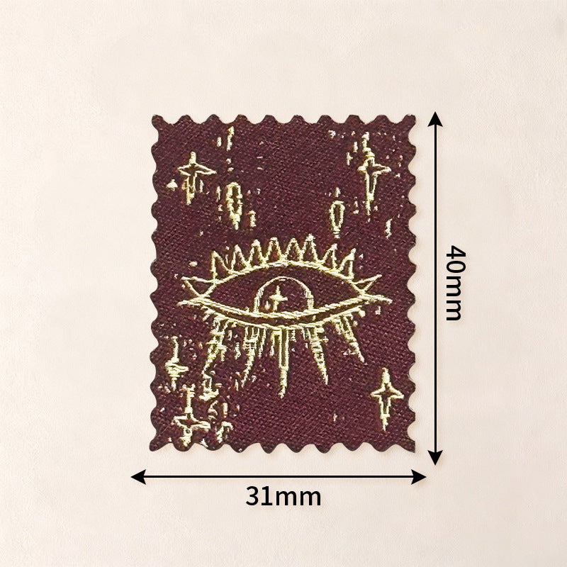 Wholesale Retro Stamp Self Adhesive Embroidered Patches DIY Craft Supply For Towels Clothing Bags