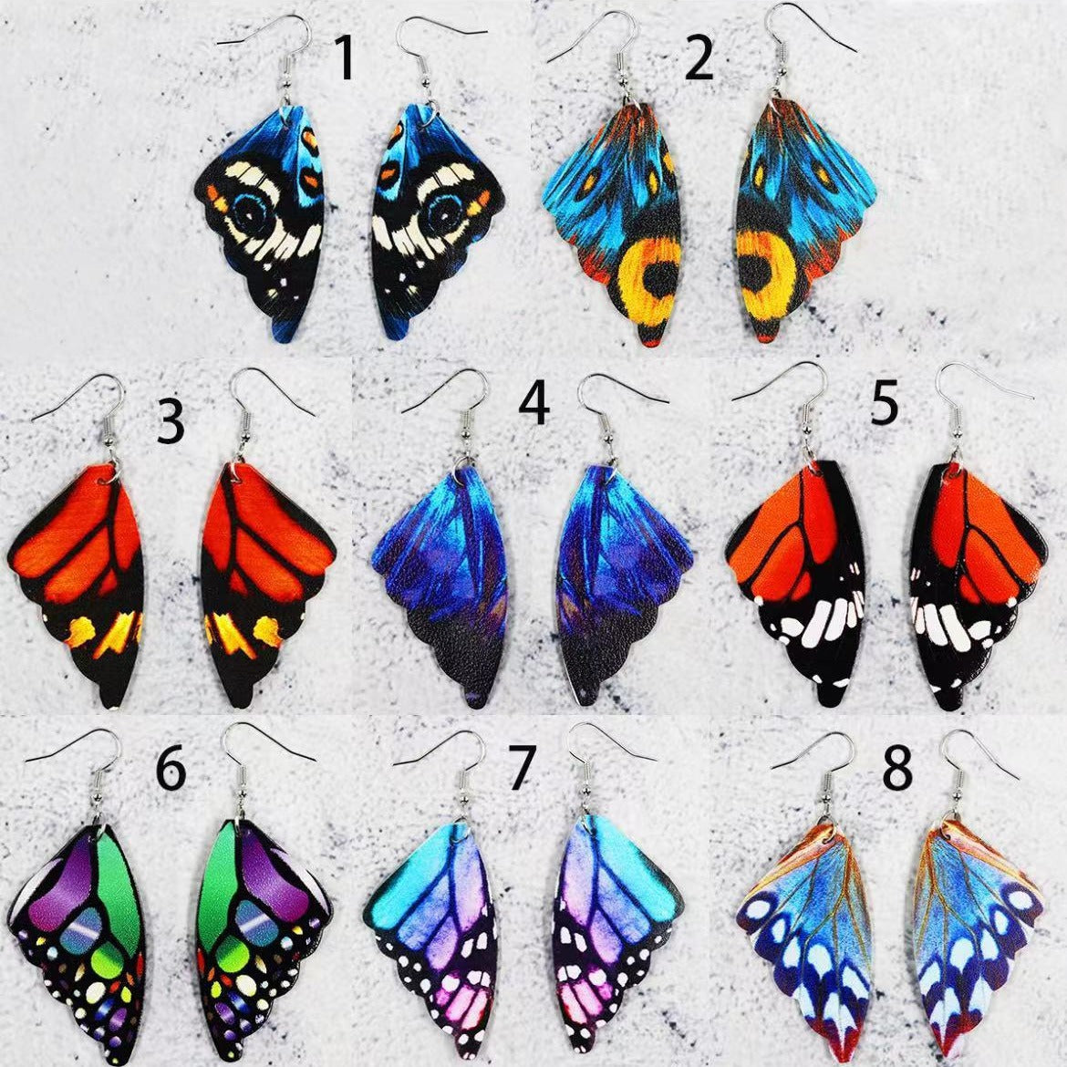 Wholesale Butterfly Wing Earrings,  Eco-Friendly Leather Earrings