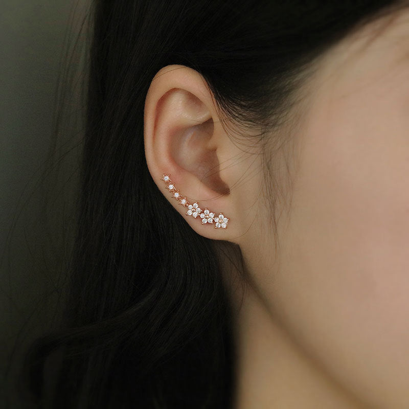 Wholesale Big Dipper Zircon Stud Earrings Silver Tone Trendy Jewelry Accessory For Everyday Wear And Boutique Resale