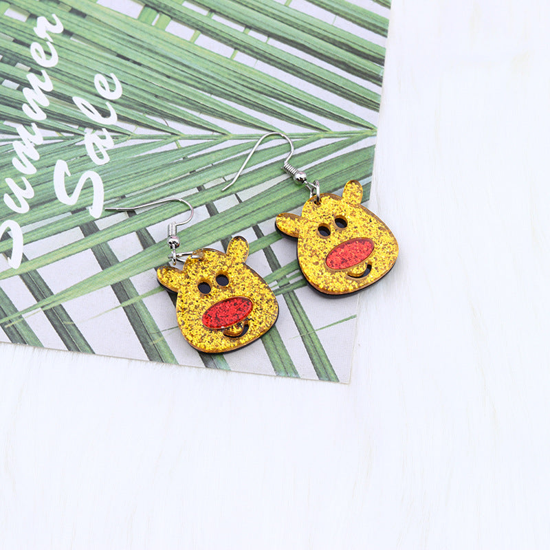 Wholesale Star Mask Carnival Acrylic Earrings