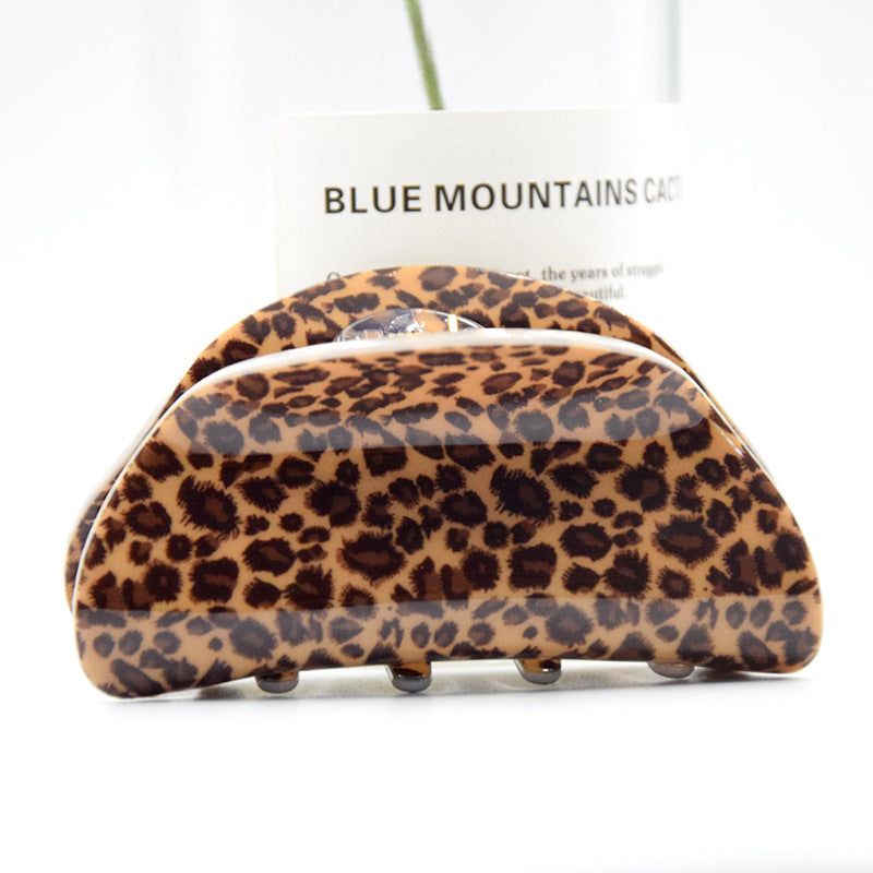 Wholesale Large Acrylic Leopard Print Hair Clips
