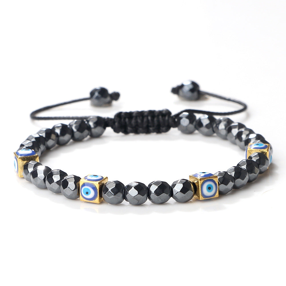 Wholesale Hand woven square Devil' s Eye bracelet