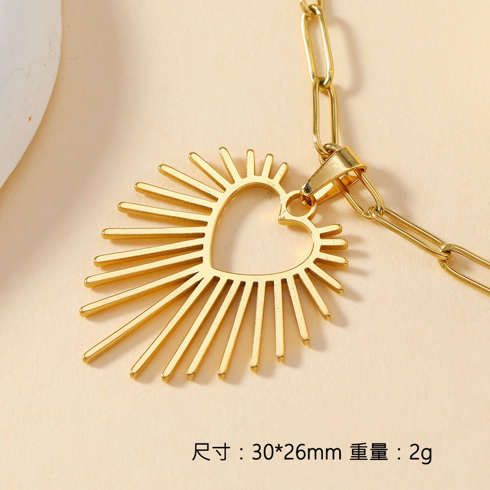 Wholesale Single Pendant Stainless Steel Love Cross Element Pendant DIY Bracelet Necklace Accessories