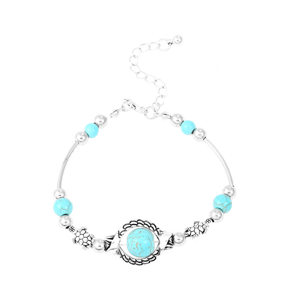 Wholesale Turquoise Butterfly Turtle Alloy Bracelet