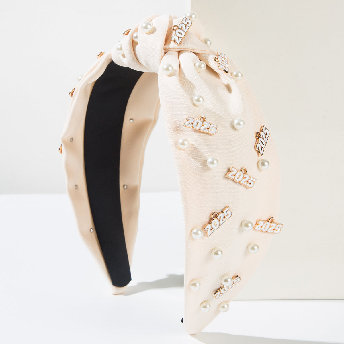 Wholesale New Year's Inlaid Pearl 2025 Digital Accessory Headband