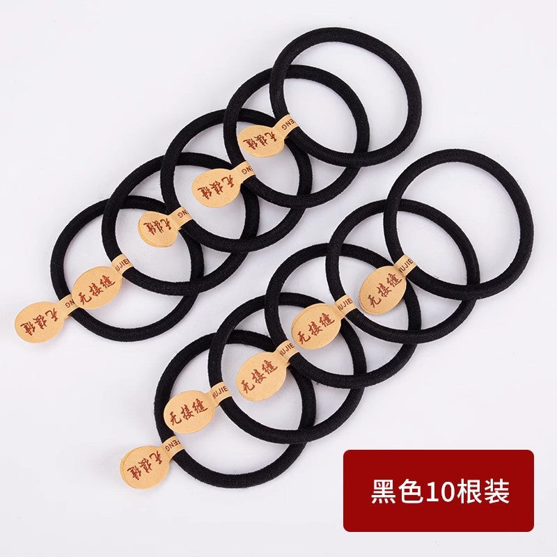 Wholesale Leather Case, Women's Black Rubber Band, Women's Hair Tie, High Elasticity, Durable Hair Rope