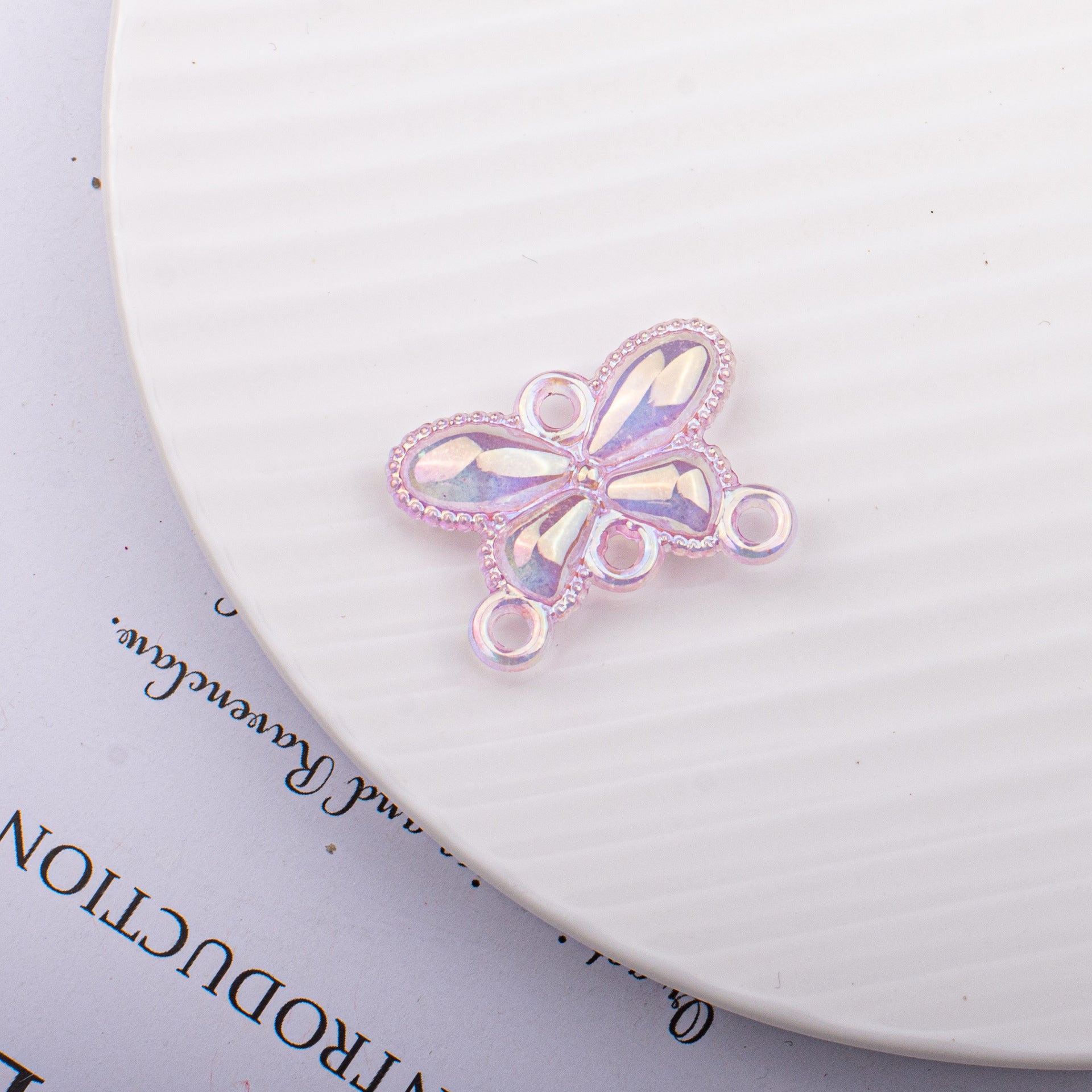 Wholesale 10PCS Acrylic Straight Hole UV Candy Color Tetris Rubik's Cube Loose Beads