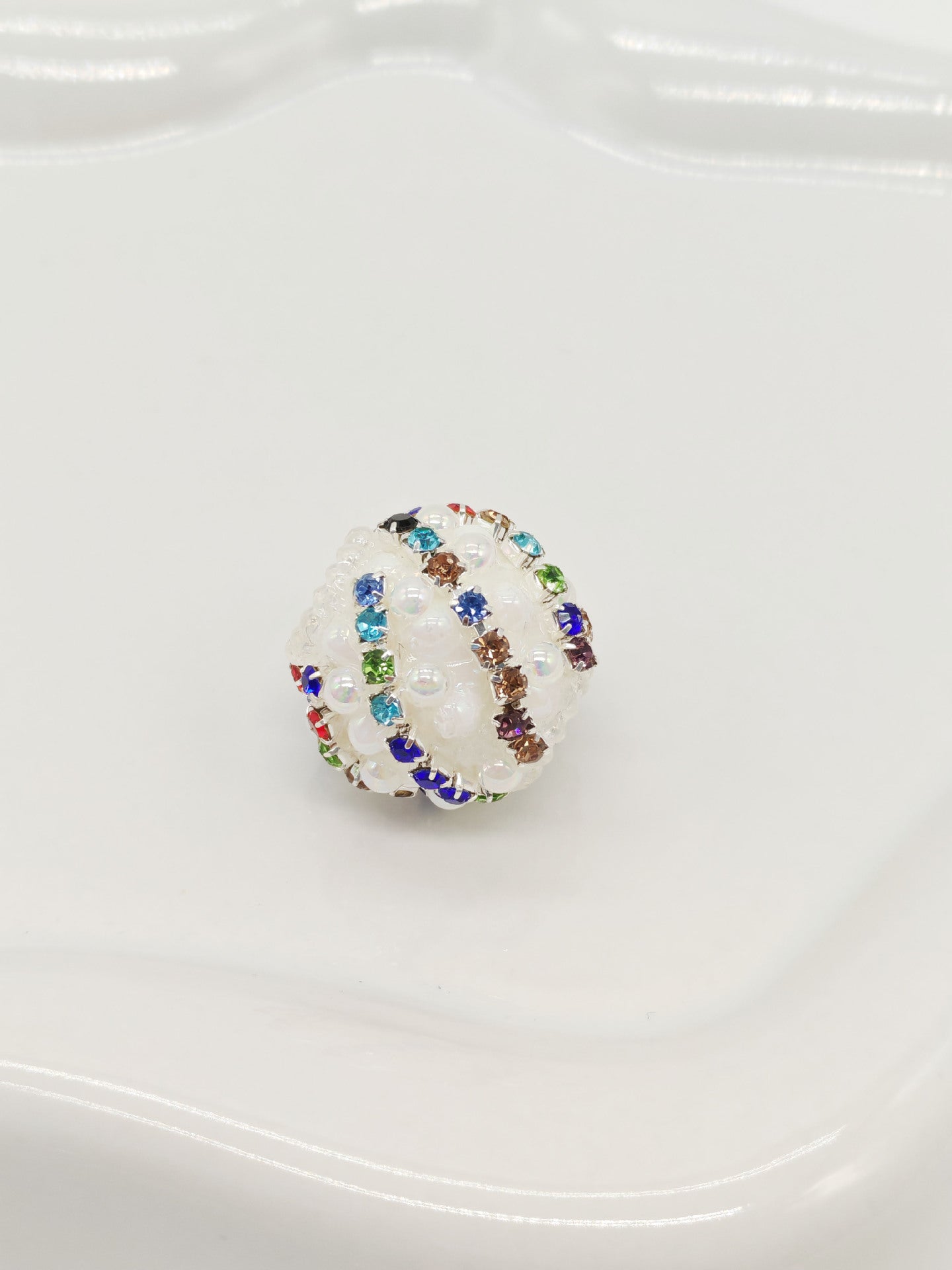 Wholesale 10pcs drill ball colored straight hole Acrylic Beads