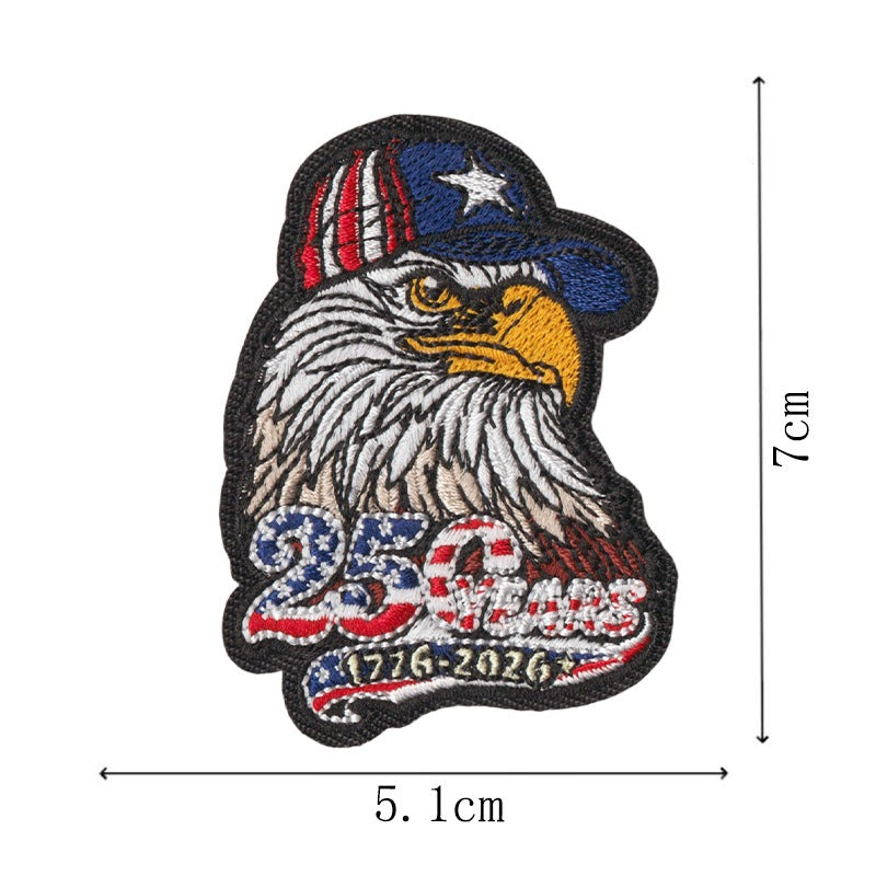 Wholesale Decorative Embroidered Patches 50 Piece Set With Liberty Bell Statue Of Liberty American Flag Design For Towels