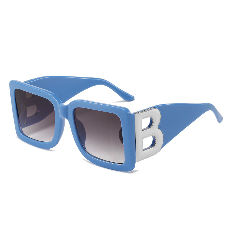 Wholesale Large Frame Square B-leg Sunglasses