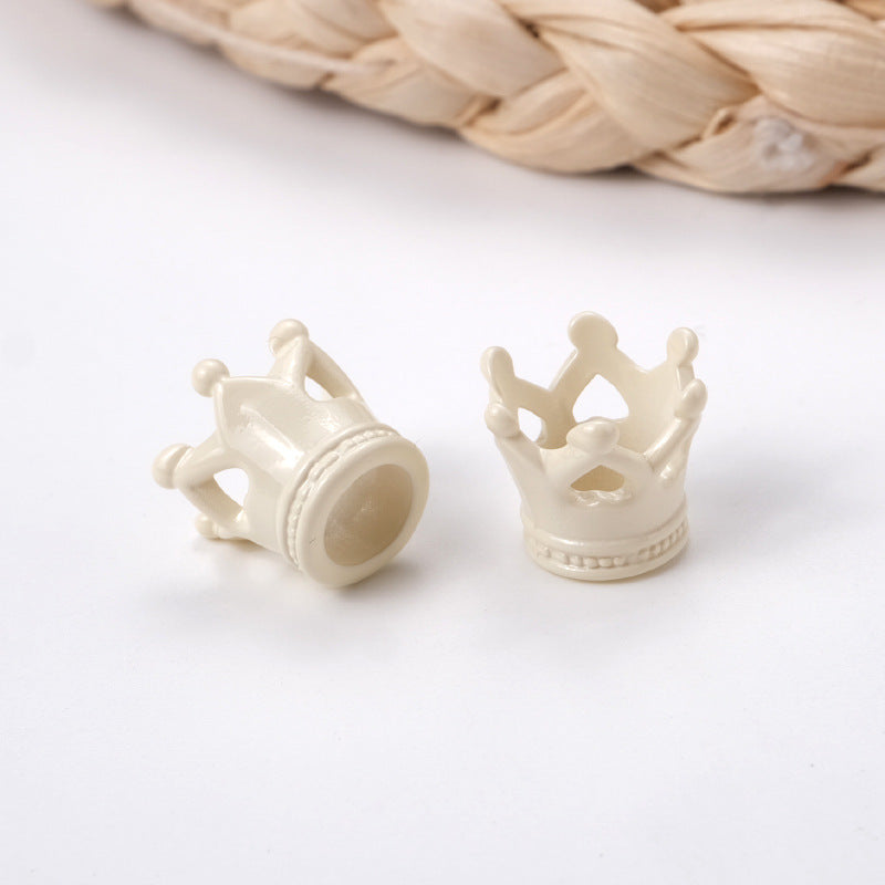 100 ピース/パックカラークラウン穴あき漫画アクリルジュエリーアクセサリービーズの卸売