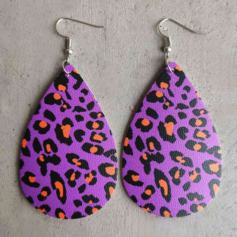 Wholesale  funny PU leather earrings