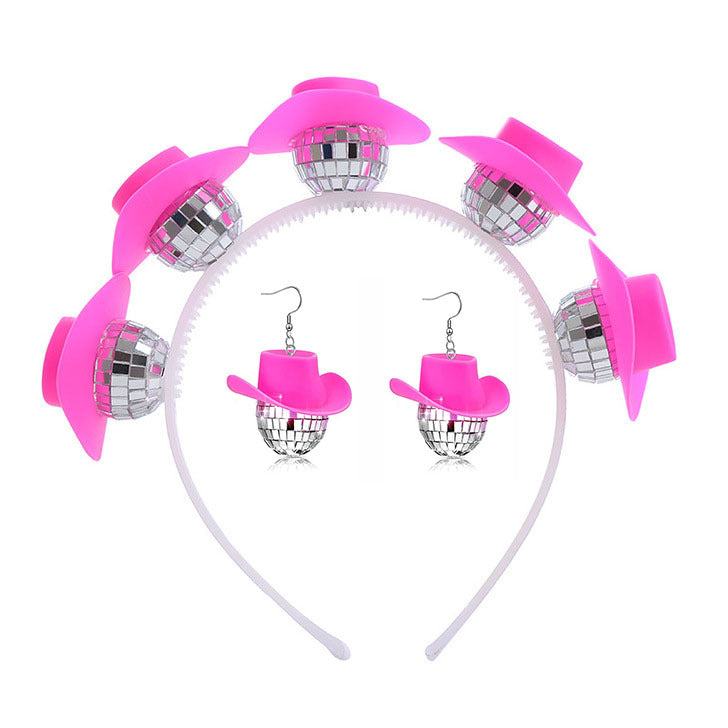 Wholesale Mirror Ball Earrings Party Dance Accessories Hip Hop Punk Style Ear Decorations