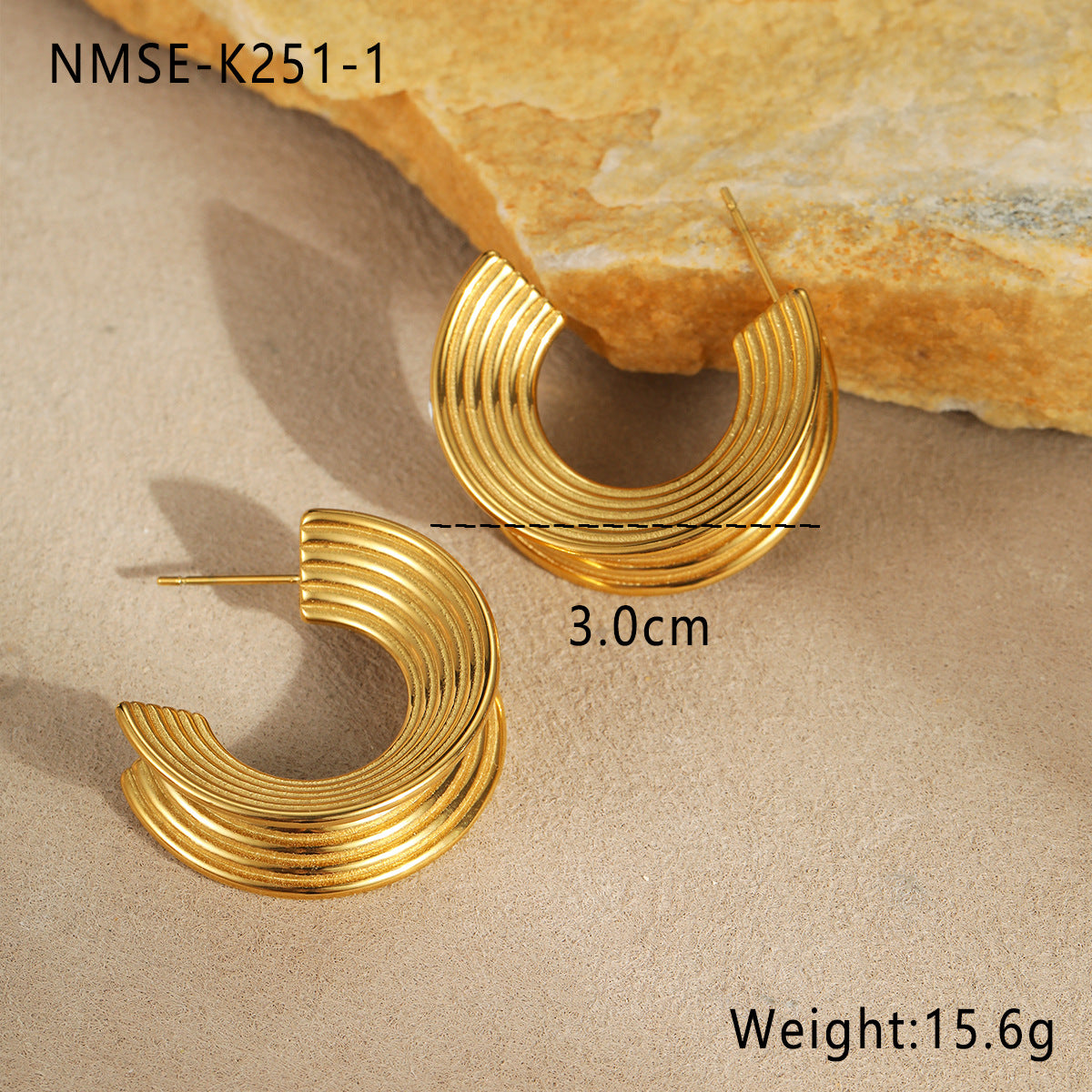 Wholesale  Asymmetric heart-shaped circle Stainless Steel Earrings