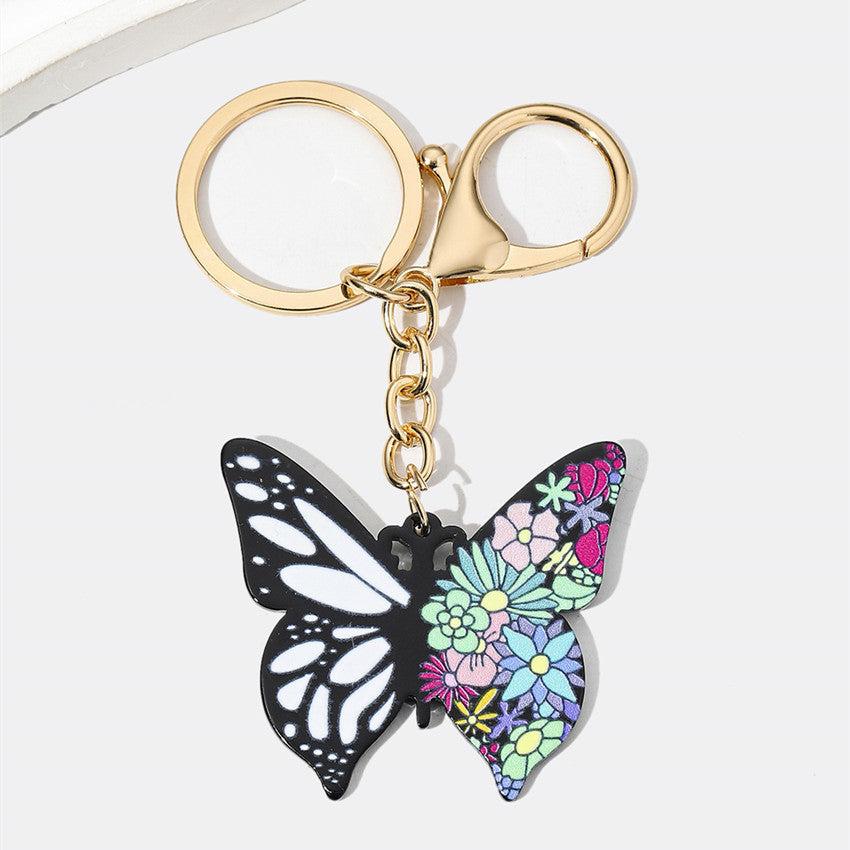 Wholesale Colorful Mixed Color Butterfly Keychain
