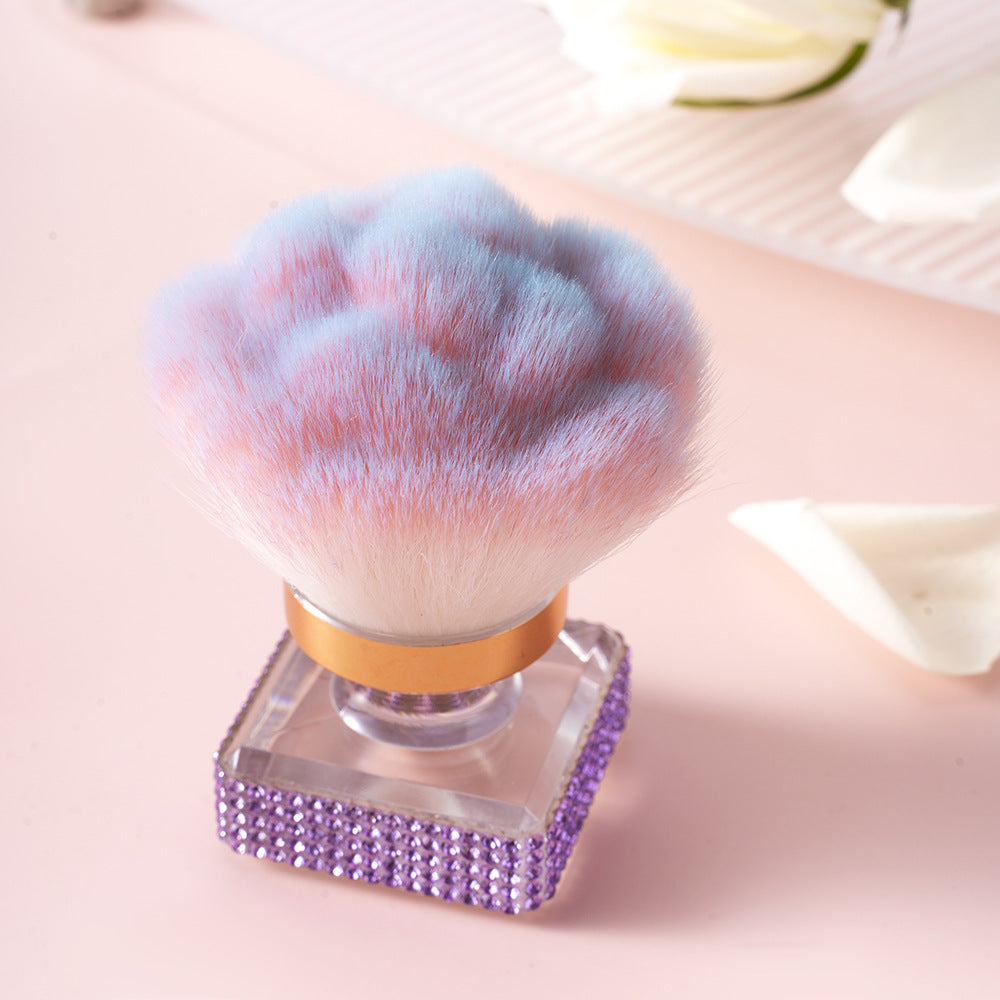 Wholesale Diamond-encrusted advanced multi-functional hot selling single nail art dust powder brush foundation brush makeup brush beauty makeup