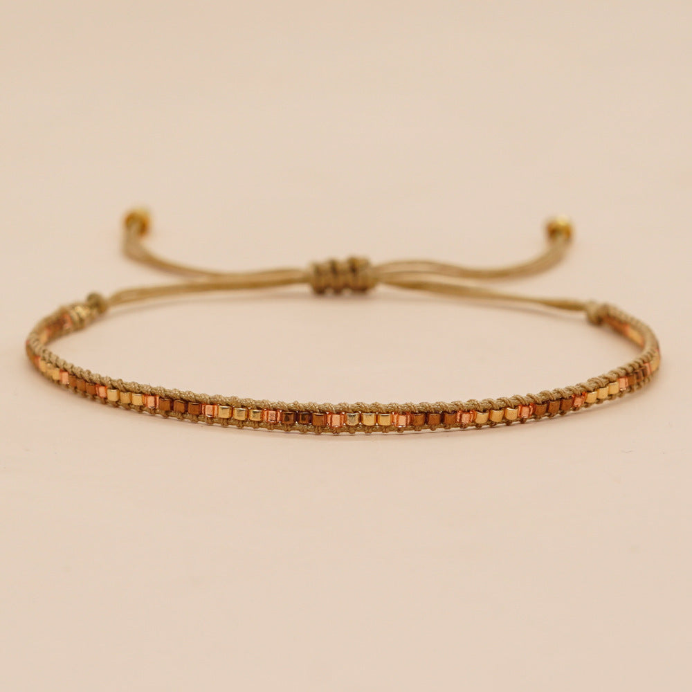 Peads de arroz miyuki al por mayor pulsera de vidrio extra fino a mano