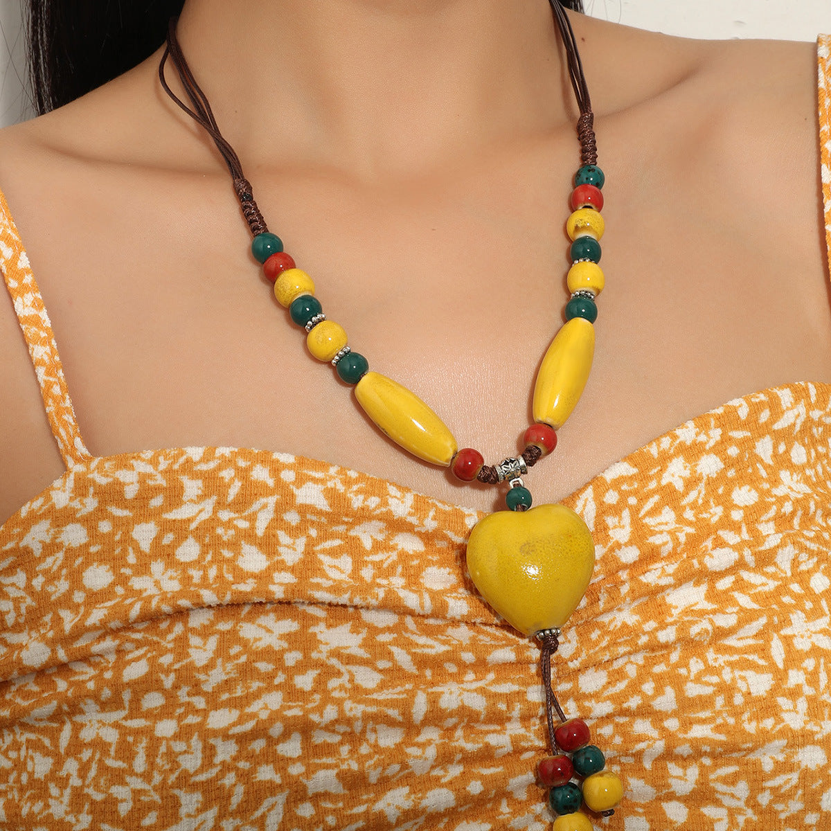 Wholesale Ceramic Gravel Colored Necklaces