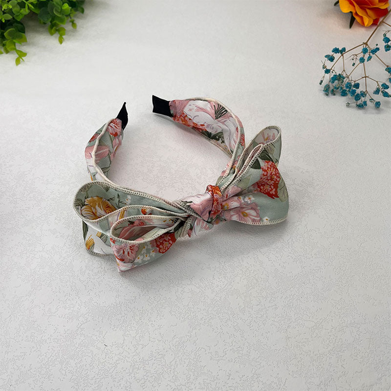 Wholesale Bow Large Flower Polyester Fabric Headband