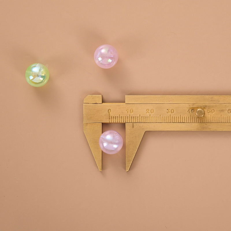 Wholesale 200pcs Starry Sky Color Shellfish Mermaid Straight Hole ABS Color Beads