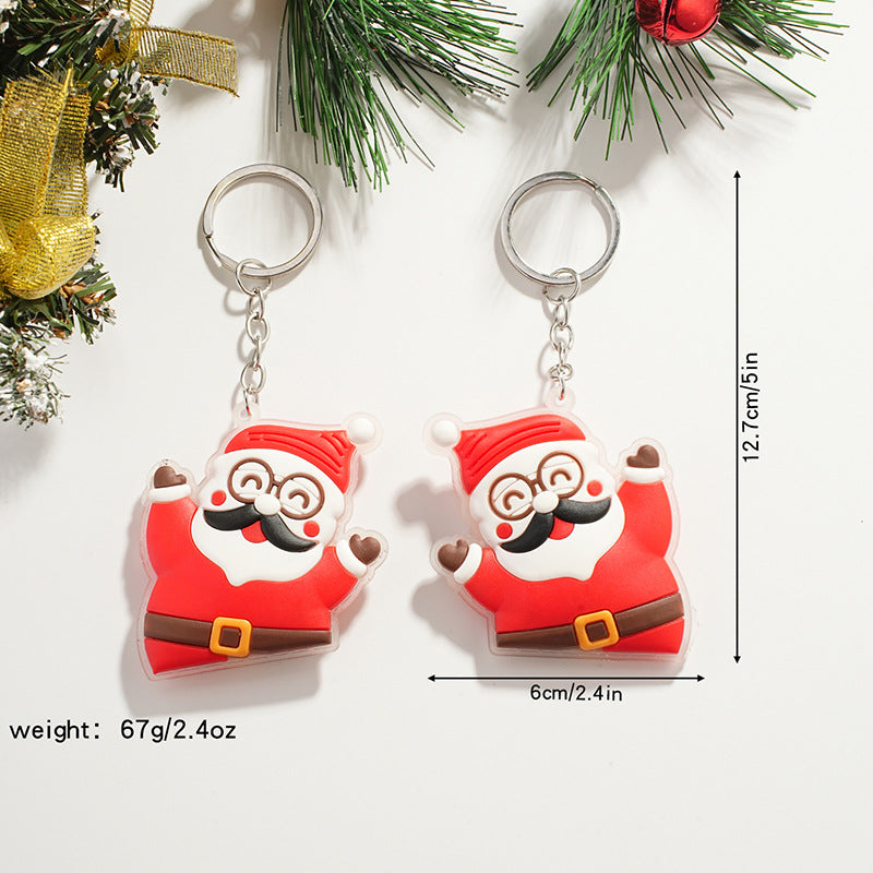 Wholesale Cartoon Santa Claus Elk Keychain