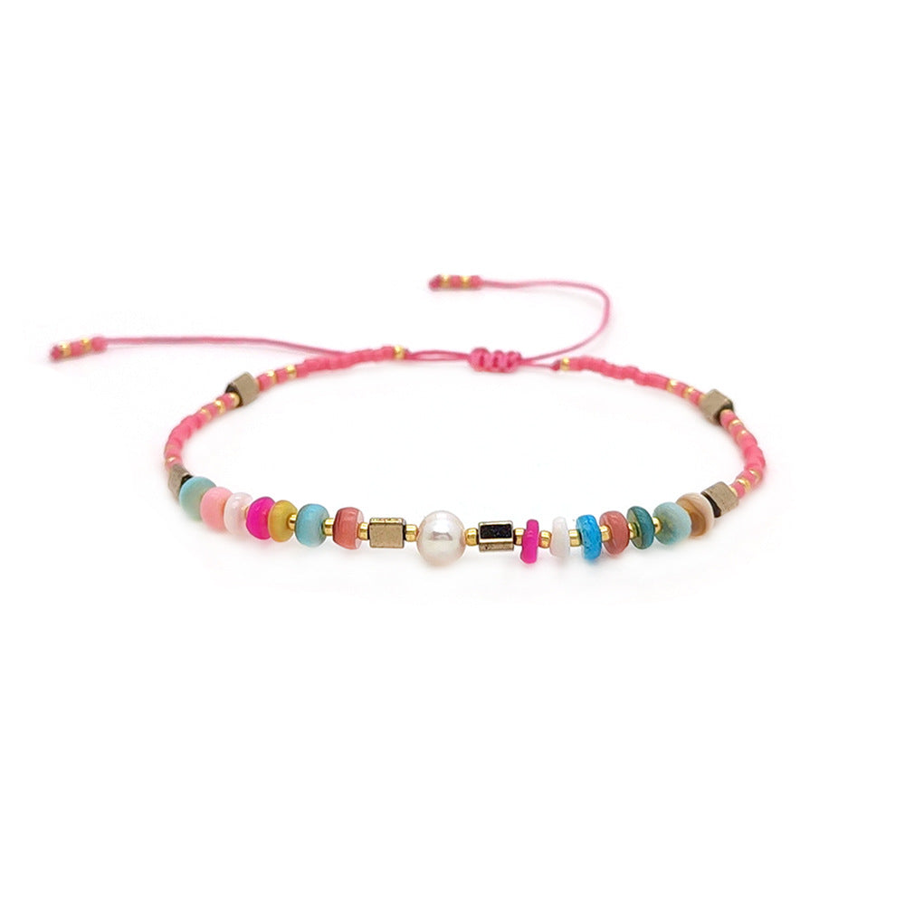 Wholesale Colorful Shell Miyuki Rice Bead Bracelet
