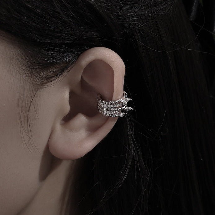 Wholesale Luxury Multi-layer All-match Zircon Ear Bone Clip Earrings