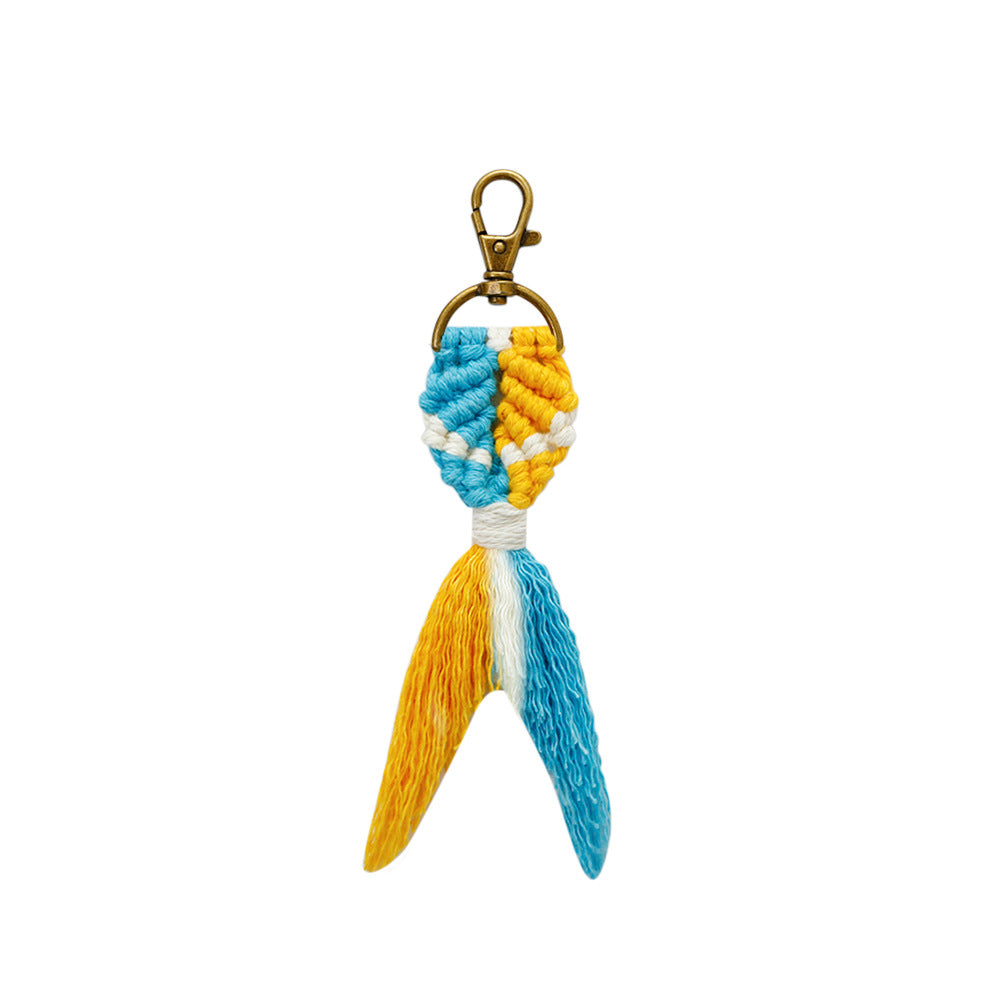 Wholesale Bohemian Tassel Pendant Hand Woven Fashionable Versatile Keychains