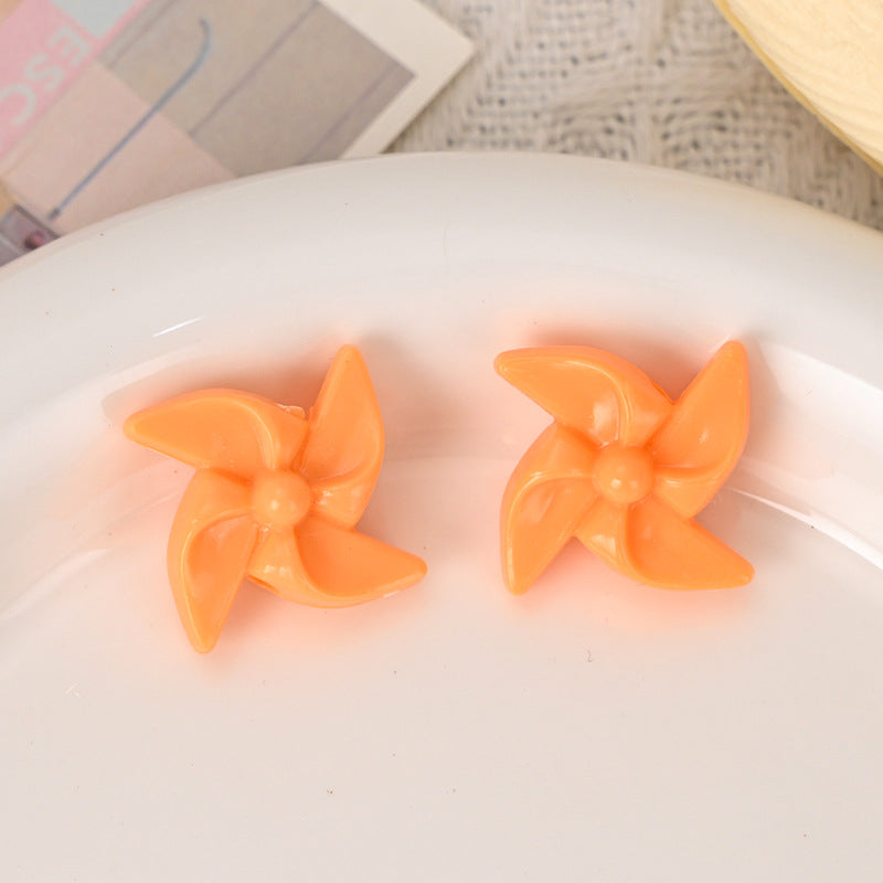 Wholesale  10pcs/pack Colorful small windmill loose beads with holes and special shaped beads