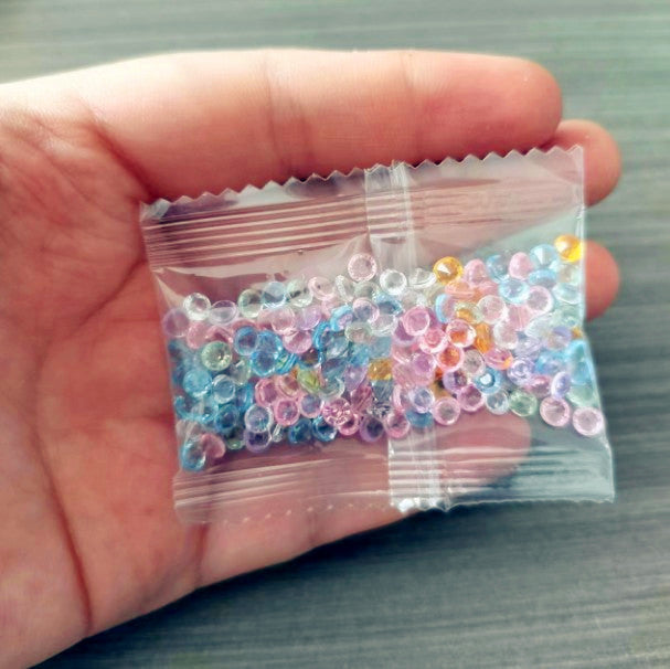 Wholesale 10pcs 5mm Plastic Bagged Simulation Broken Candy Broken Sequins Empty Tube Pen Diy Jewelry Accessories