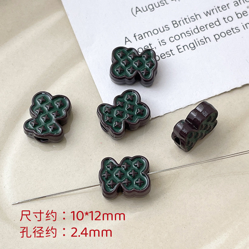 Wholesale 10pcs Dopamine Christmas Series Colorful Love Gift Box Beads