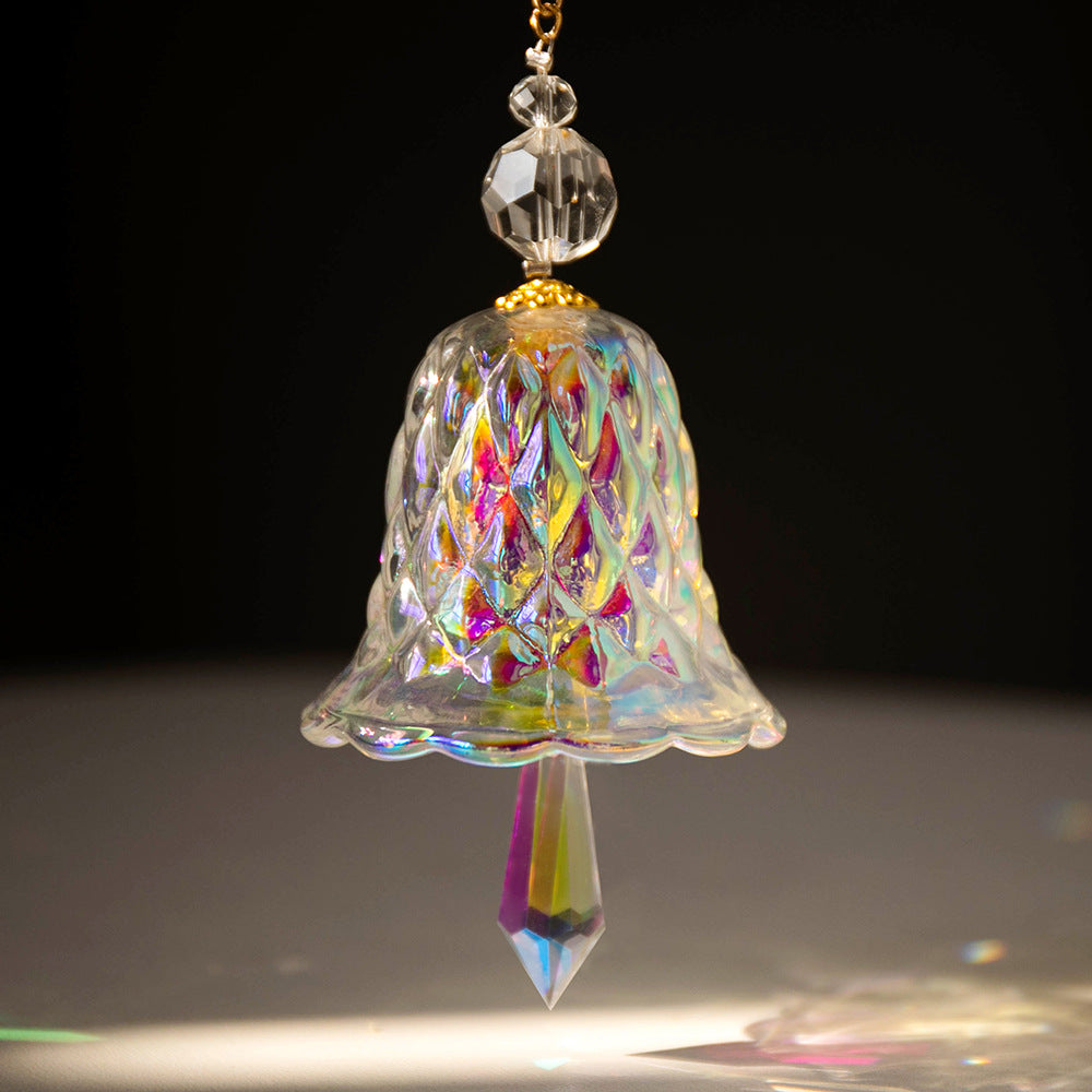 Wholesale Rainbow Crystal Wind Chimes  Bell Glass Pendant Sun Catcher Christmas Decorations