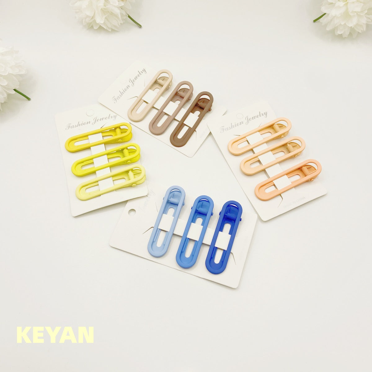 Wholesale Hollow Cute Frosted Candy Color Duckbill Clip