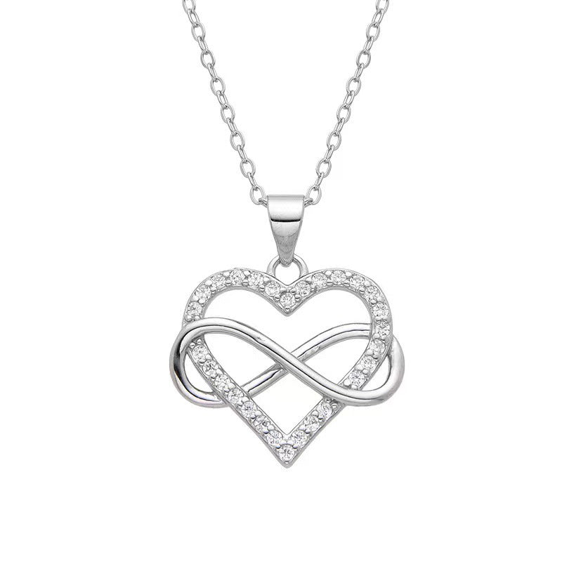 Wholesale Heart Diamond Pendant Necklace Clavicle Chain