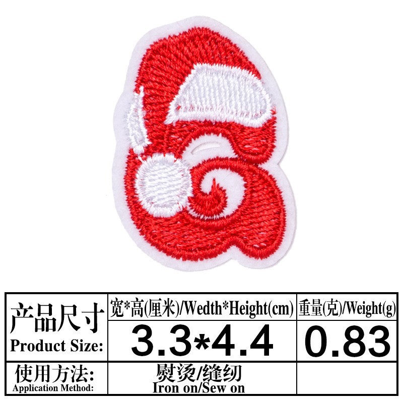 Wholesale Christmas 26 Letter Embroidery Patch Set Iron On DIY For Clothing Towels Gift