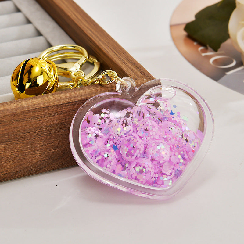Wholesale Acrylic Luminous Bubble Bead Heart Keychain