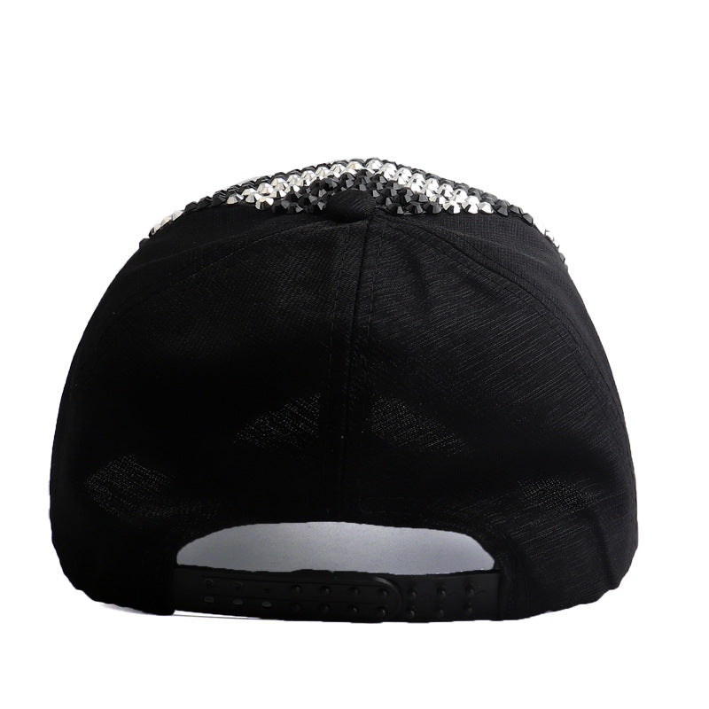 Wholesale Two-color Rhinestone Full Diamond Baseball Cap