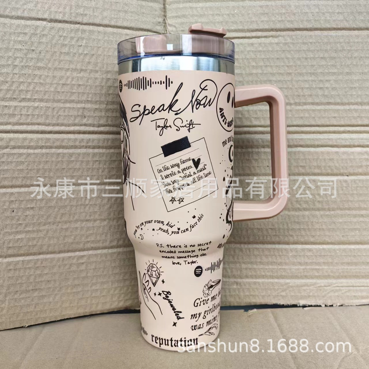 Wholesale 40oz Handle Car Mug Thermos with Straw Car Cooler Tumbler Ice Cup