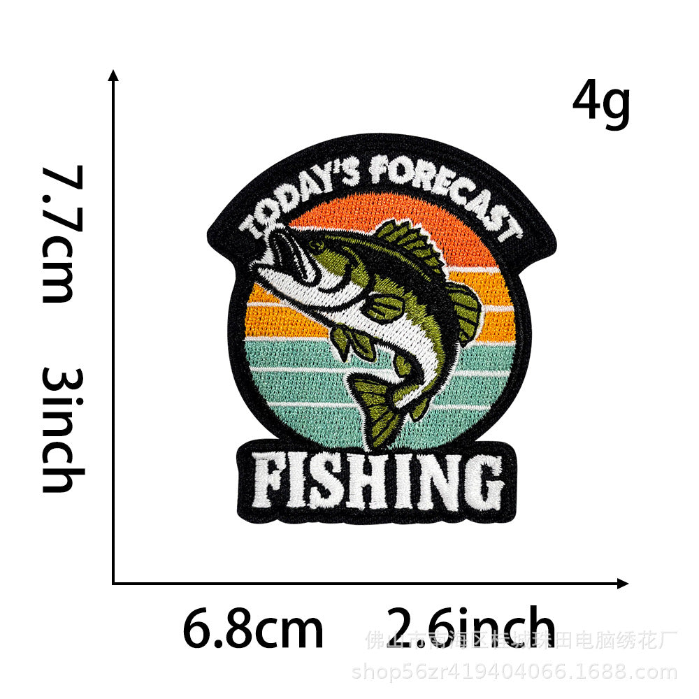 Wholesale Trendy Polyester Embroidered Patches Iron On Heat Transfer Applique For Outdoor Hiking Clothing DIY Accessory