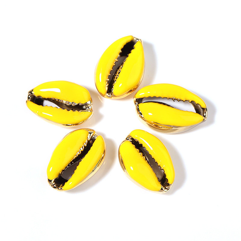 Al por mayor 20 piezas/paquete de caracol natural de concha pintada tortuga corta corta cuentas de concha