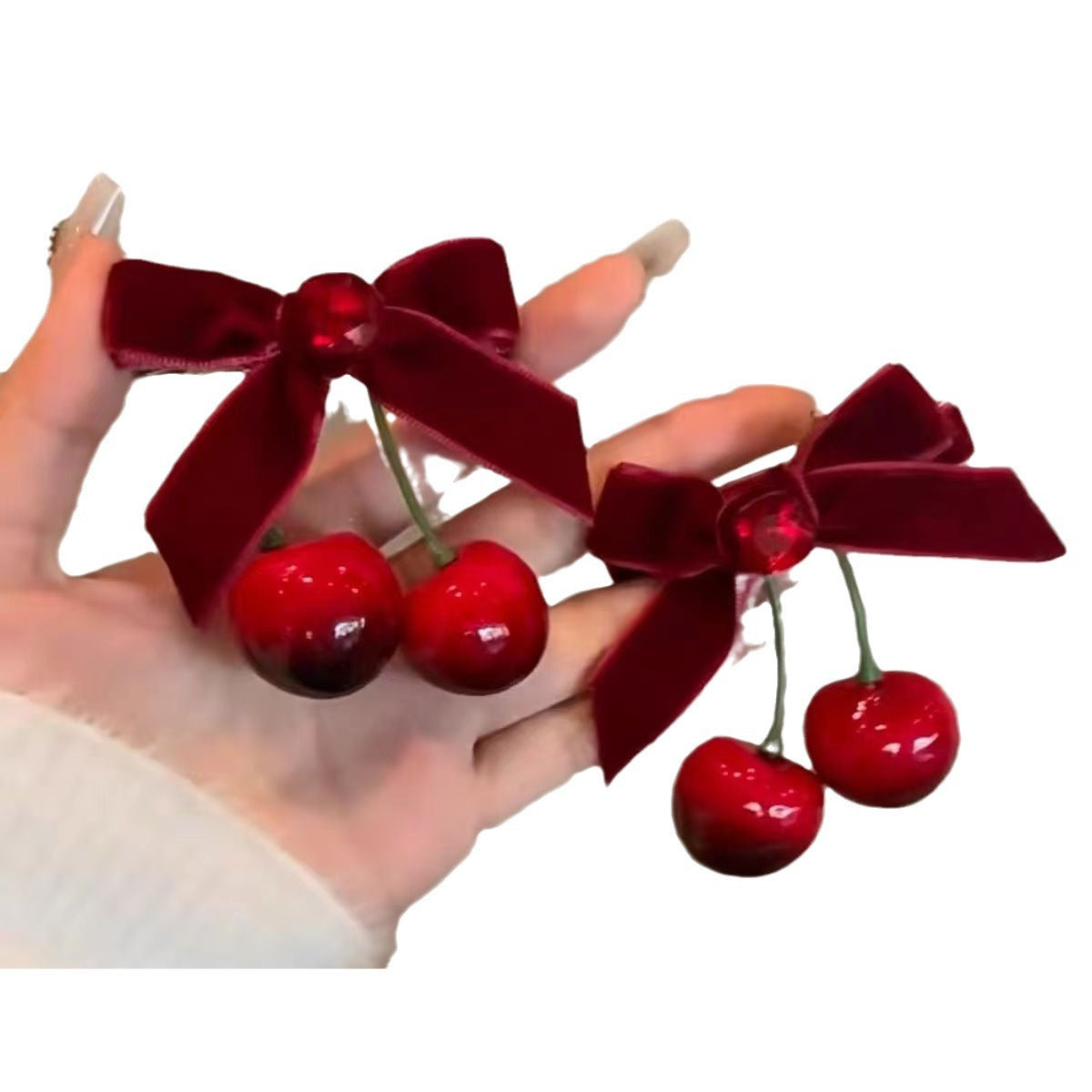 Wholesale  Cherry Bow  Hair Clip Hair Accessories