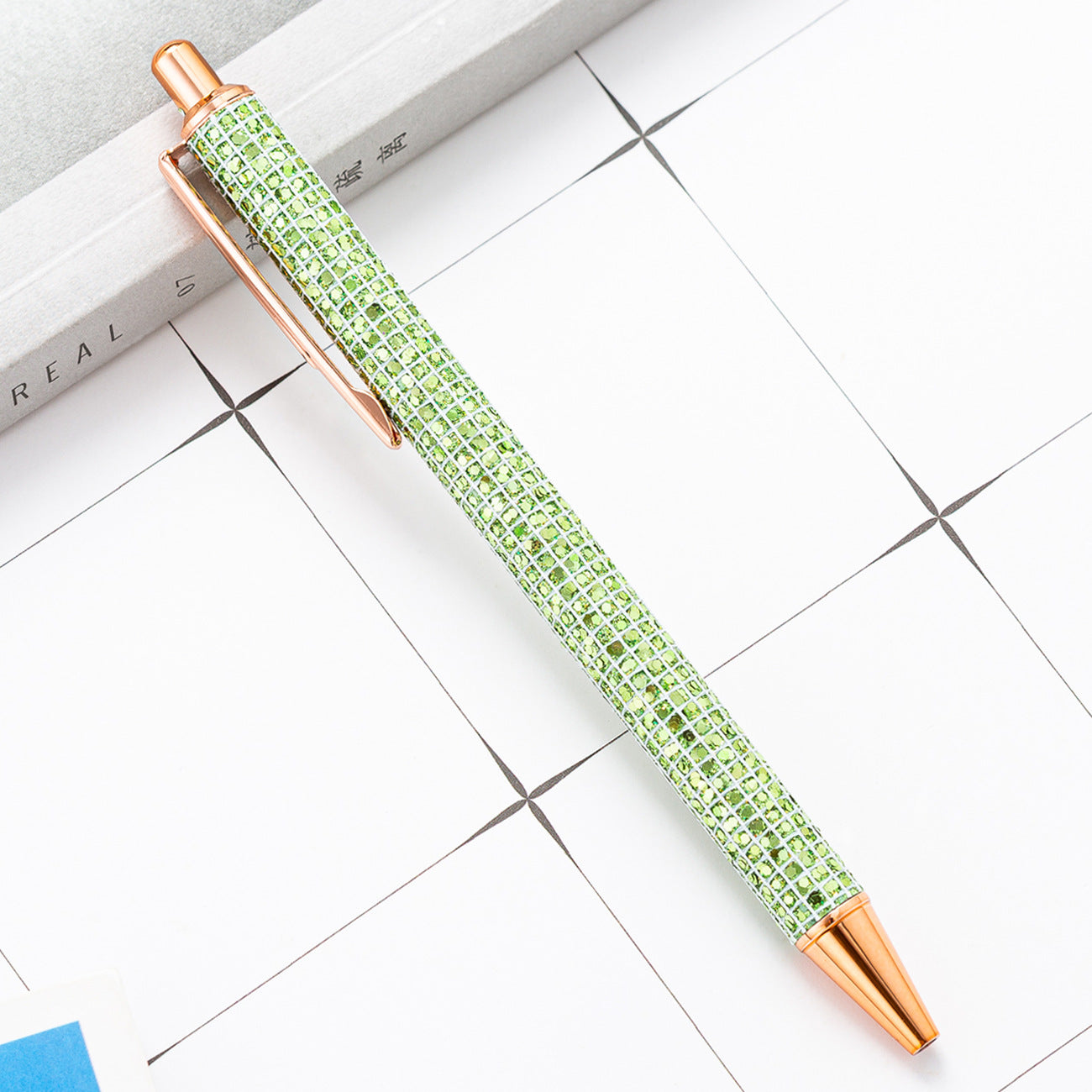 Wholesale Creative Gold Powder Click Check Ballpoint Pen