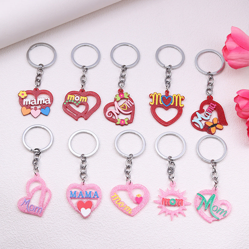 Wholesale Mother's Day Acrylic Printed Keychains
