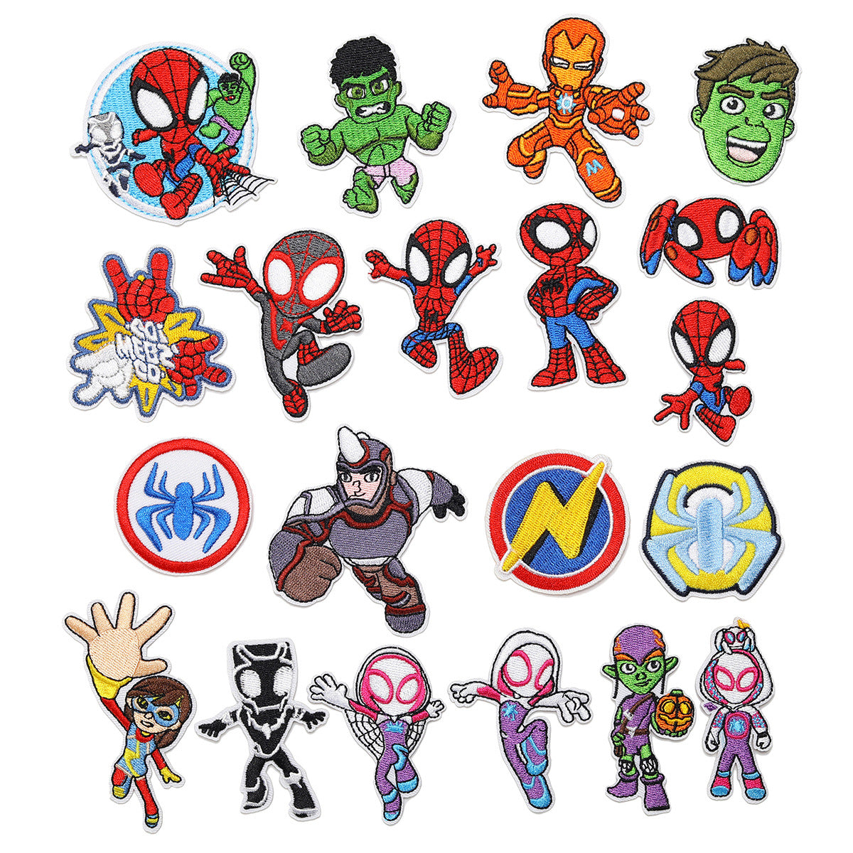 Wholesale Cartoon Embroidered Patches Set 20 Styles Twill Applique For Clothing Coat Bag Decor Boutique Resale Accessory OLY Exclusive