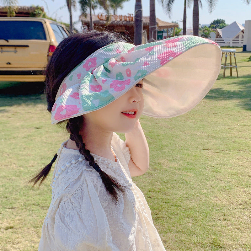 Wholesale Polyester Children's Printed Sunscreen Empty Hat