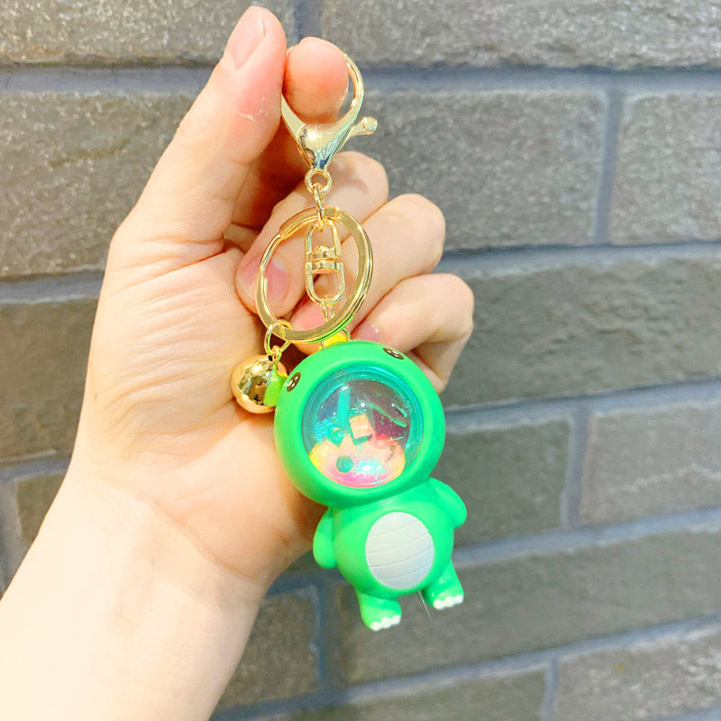 Wholesale Silicone Sunset Light Dinosaur Keychains