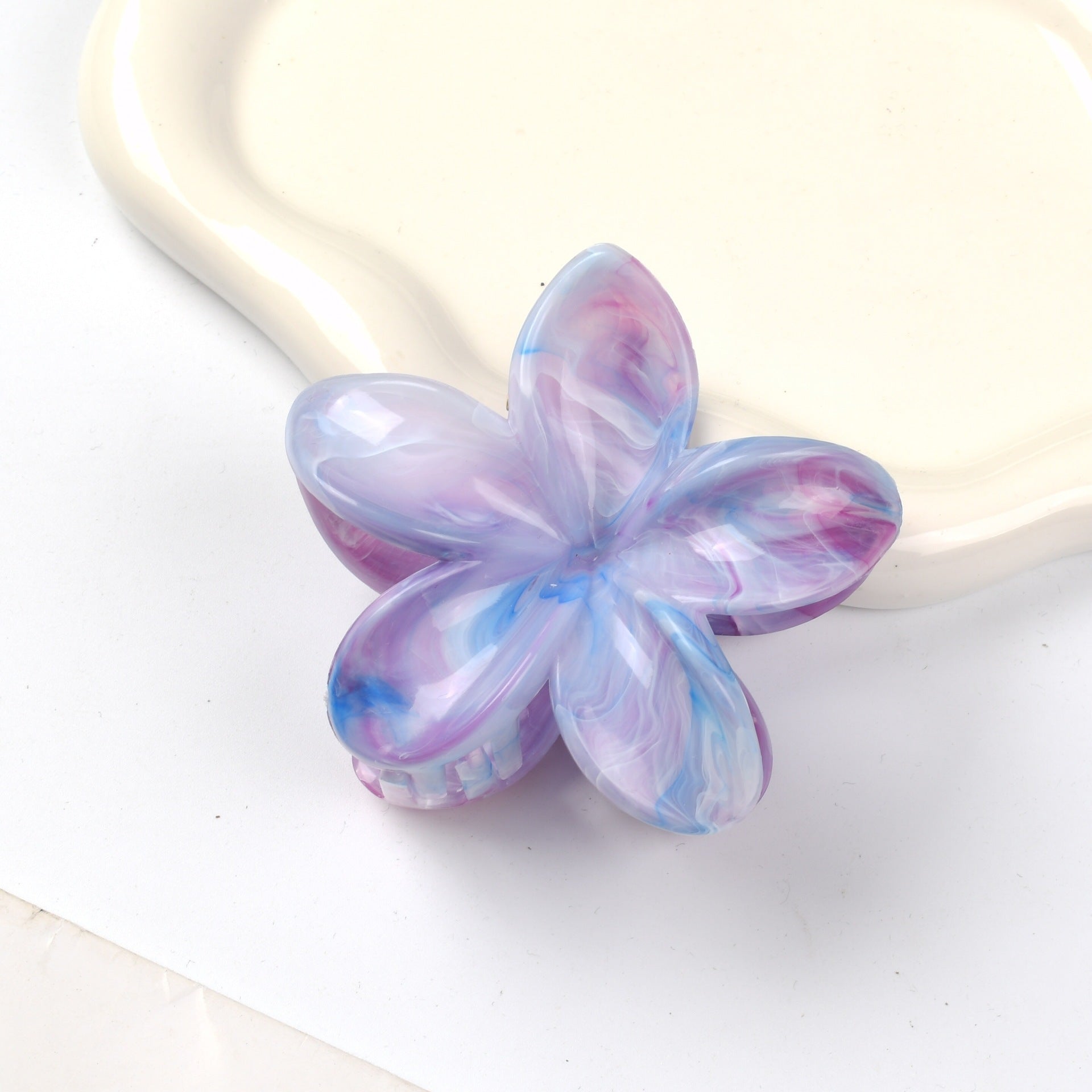 Wholesale plumeria flower bauhinia flower festival women's back head shark clip hair accessories