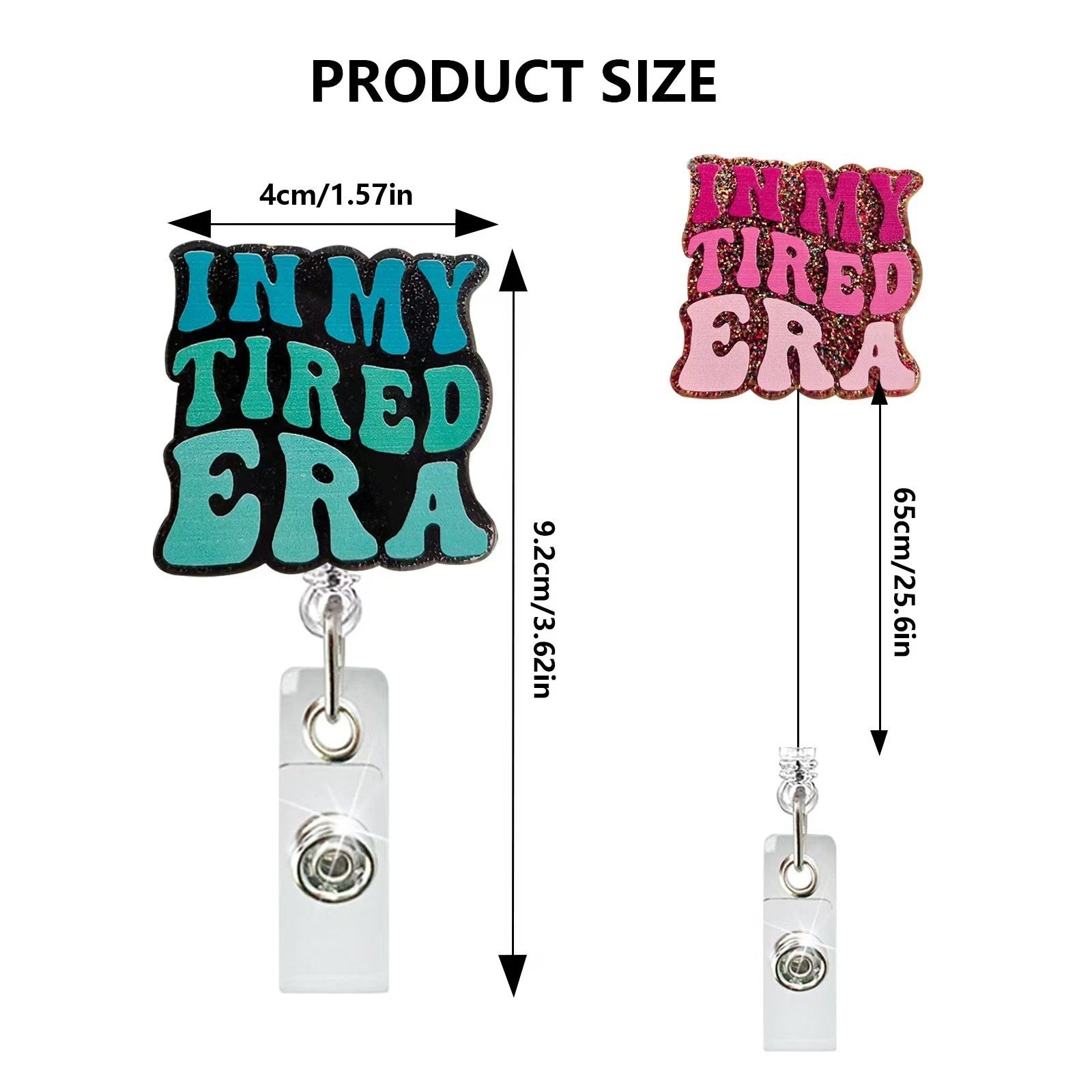 Wholesale Acrylic Badge Clip Chest Badge Clip Retractable Keychain